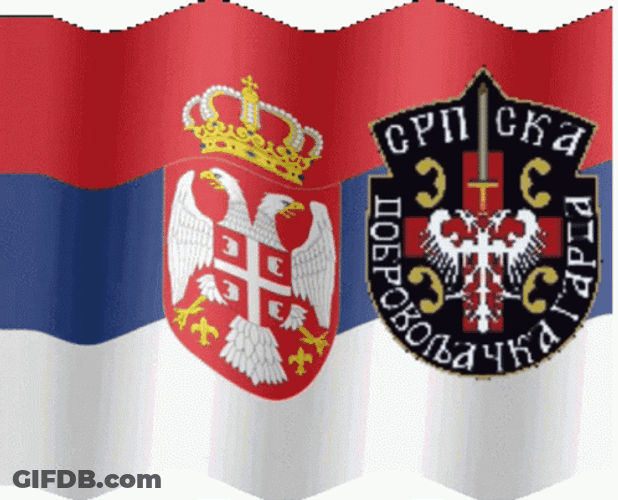 Serbia Flag Garda Moc GIF