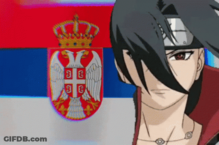 Serbia Flag Itachi Uchiha GIF