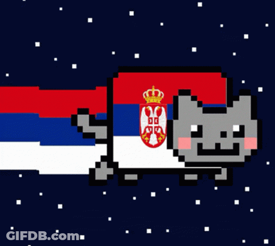 Serbia Flag Nyan Cat GIF