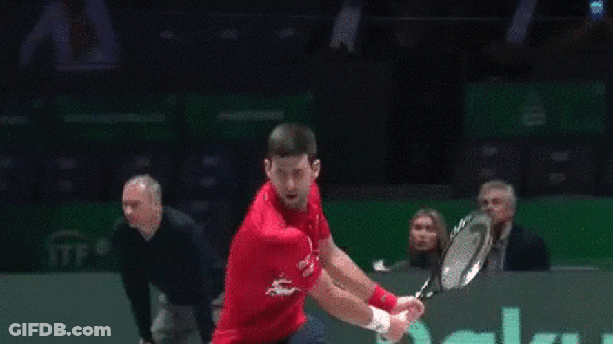 Serbia Stumble Davis Cup GIF
