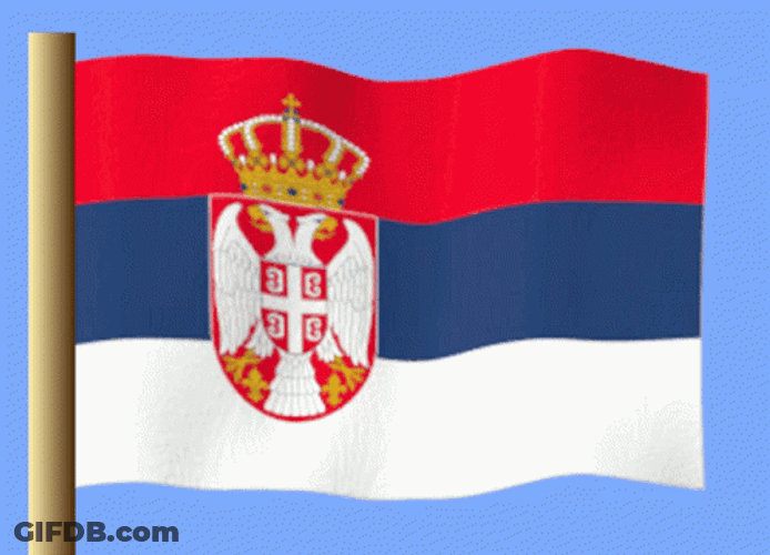 Serbia Waving Flag Illustration GIF
