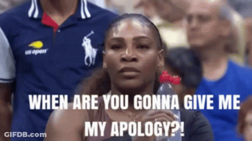 Serena Williams Apology GIF