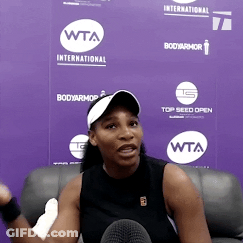 Serena Williams Tennis Player Muscle Growth GIF