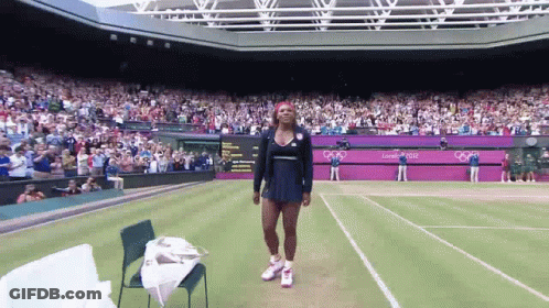 Serena Williams Wins Womens Singles Gold GIF