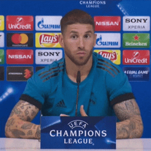 Sergio Ramos Having An Interview GIF