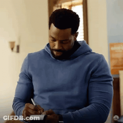 Series Laroyce Hawkins As Kevin Atwater Taking Notes GIF