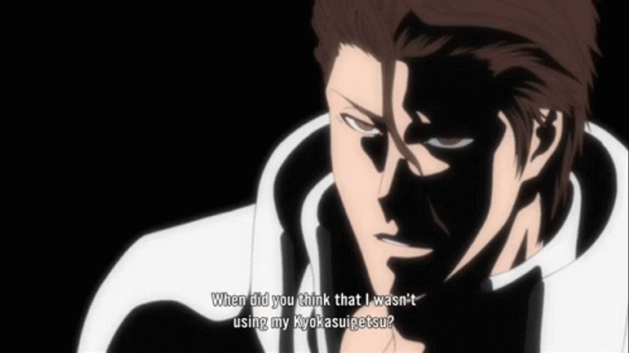 Serious Aizen Look GIF