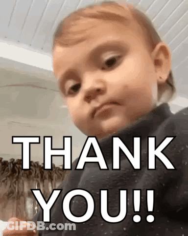 Serious Baby Saying Thank You GIF