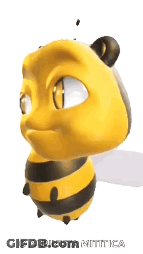 Serious Cartoon Bee GIF