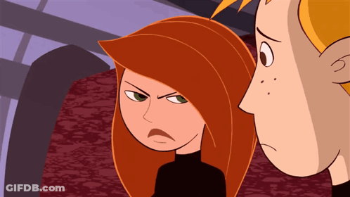 Serious Cartoon Character Next To Another GIF