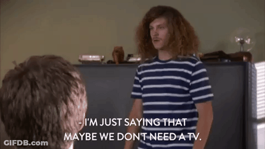 Serious Curly Man Just Saying GIF