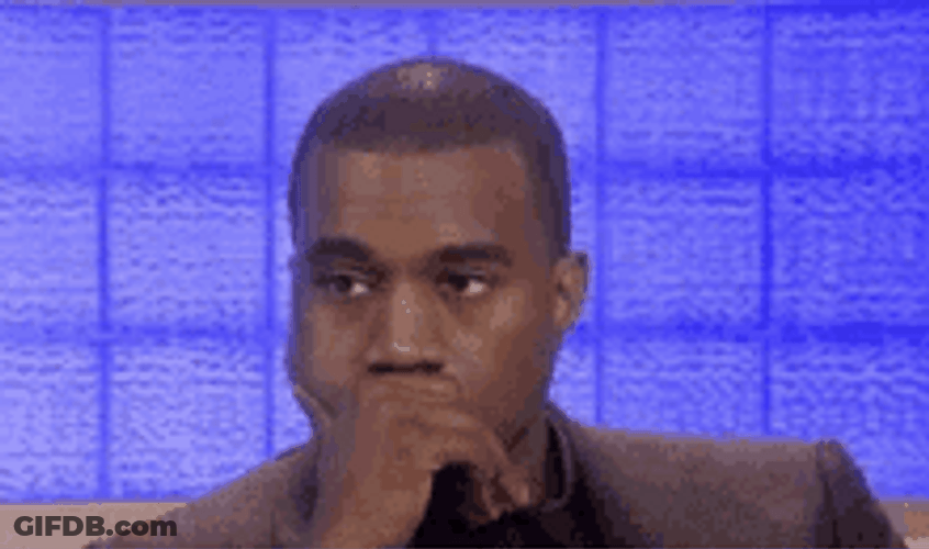 Serious Face Bored Thinking Kanye West GIF