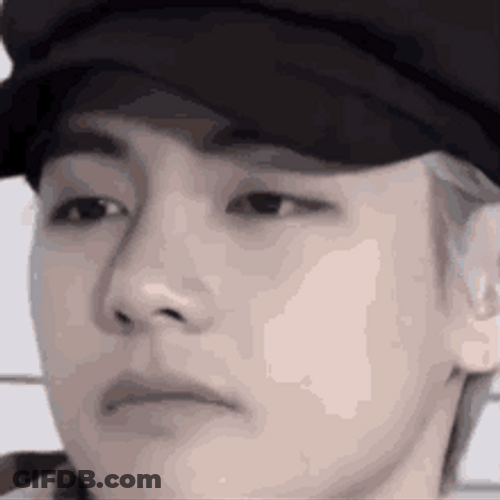 Serious Face BTS V Taehyung Blank Stare GIF
