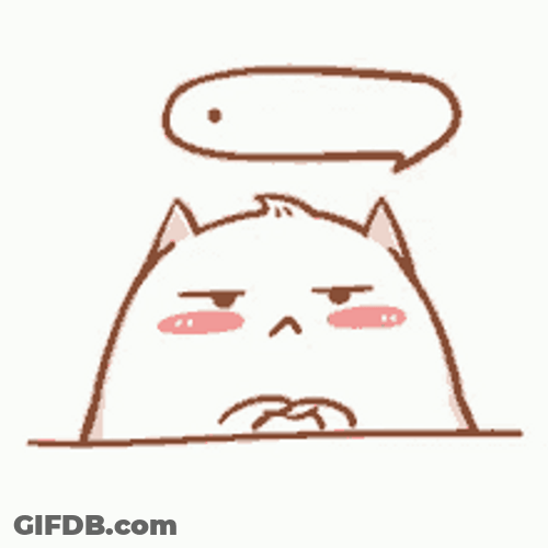Serious Face Cute Chibi Cat Speechless GIF