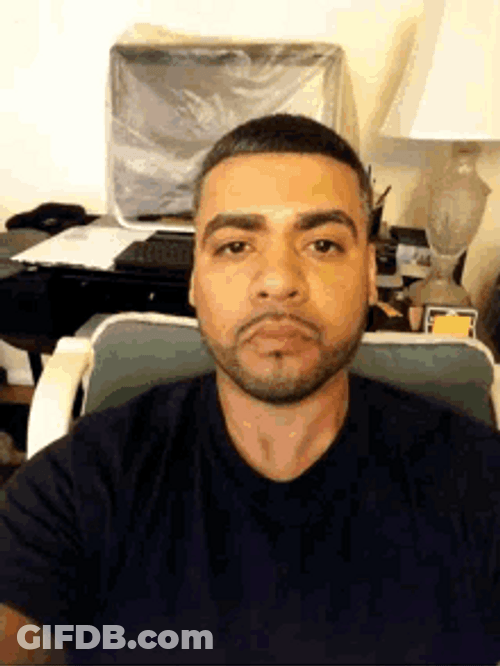 Serious Face Intimidating Stare Straight Face Guy GIF
