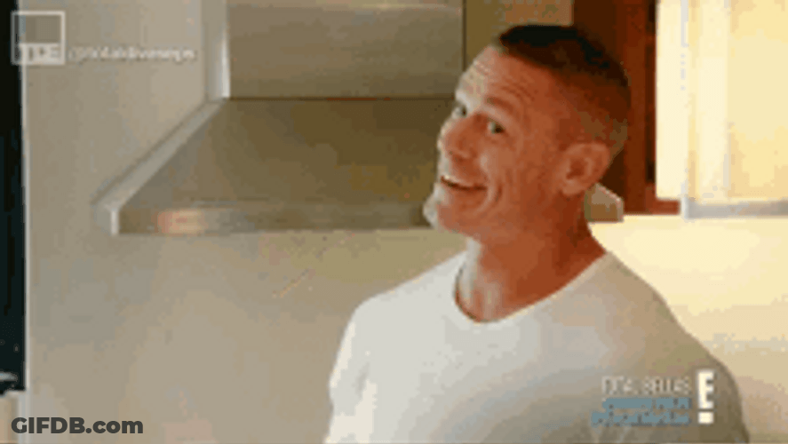 Serious Face John Cena Smiling Not Anymore GIF