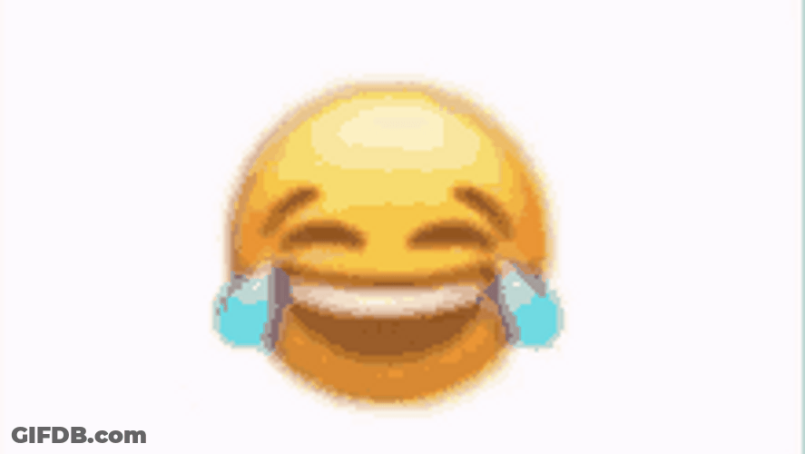 Serious Face Laughing Please Leave Emoji GIF
