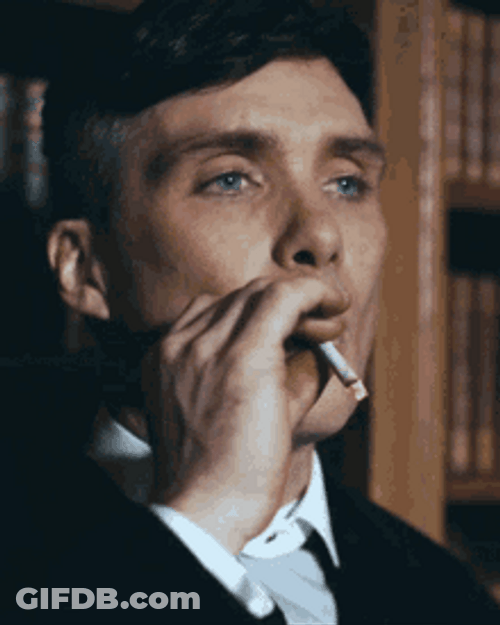 Serious Face Thomas Shelby Smoking GIF