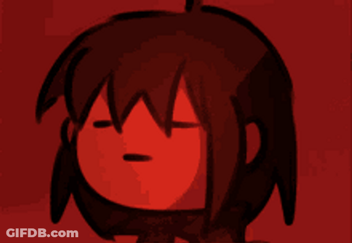 Serious Face Triggered Chibi Anime Girl GIF