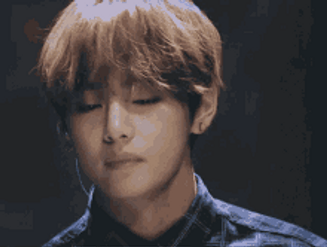 Serious Face Young BTS V Photoshoot GIF
