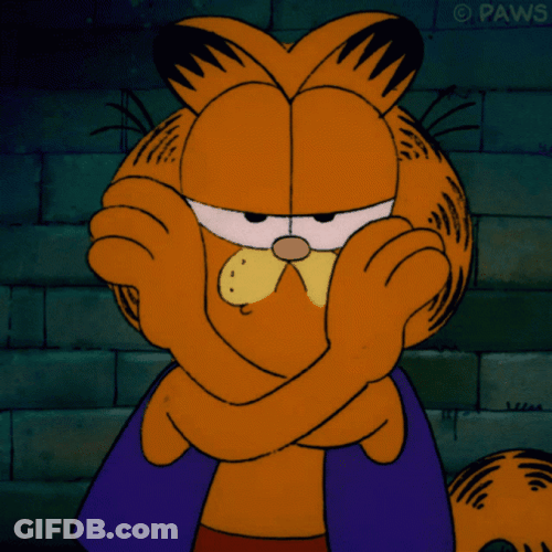 Serious Hand Moves Garfield Dancing GIF