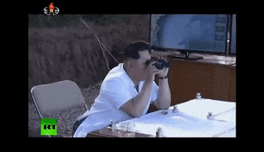 Serious Kim Jong Un Looking GIF