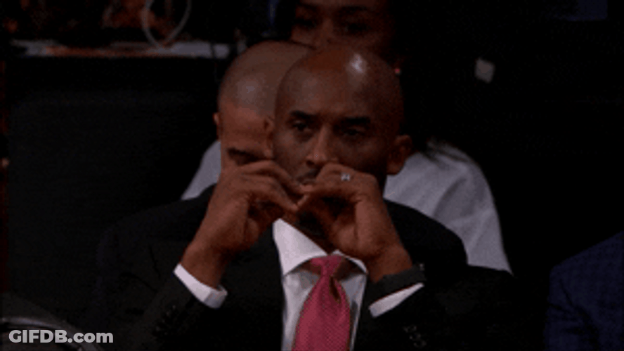 Serious Kobe Bryant Watching GIF