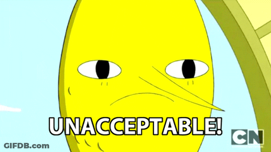 Serious Lemongrab Unacceptable GIF
