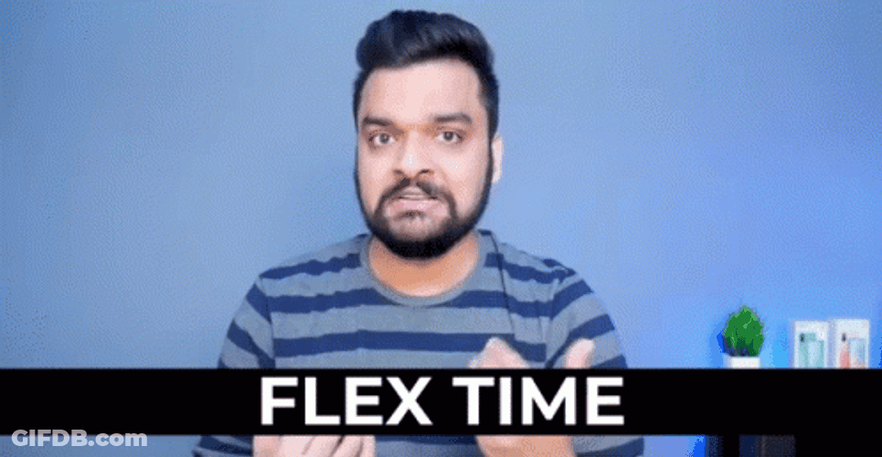 Serious Man Clarifying Flex Time GIF