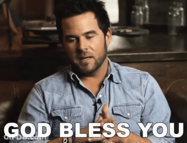 Serious Man God Bless You GIF