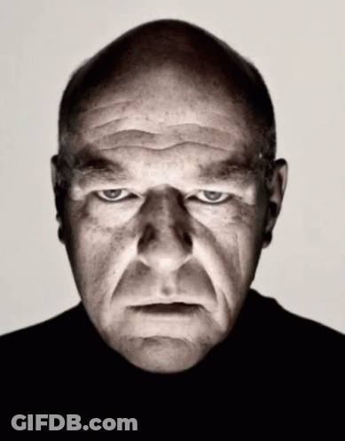 Serious Man In Black And White GIF