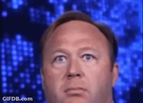 Serious Man On Blue Background GIF