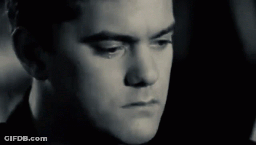 Serious Man's Black And White Face GIF