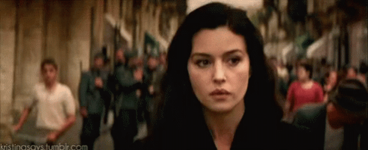 Serious Monica Bellucci GIF