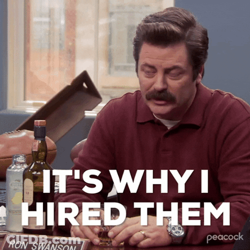 Serious Ron Swanson Office Hiring Boss GIF