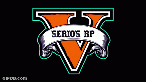 Serious RP Logo On Dark Background GIF