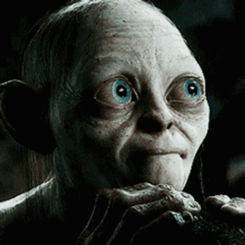 Serious Smeagol Thinking GIF