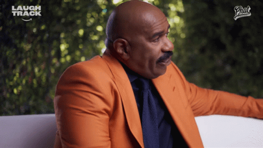 Serious Steve Harvey Mhm GIF