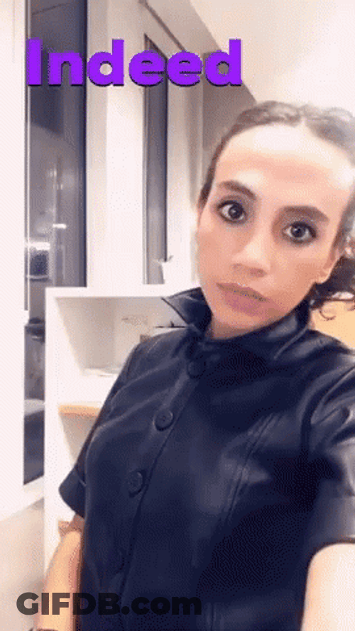 Serious Woman Hand Indeed GIF