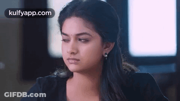 Serious Woman With Closed Eyes GIF