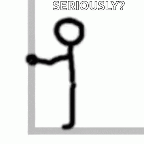 Seriously Head Bang Wall Stick Man Meme GIF