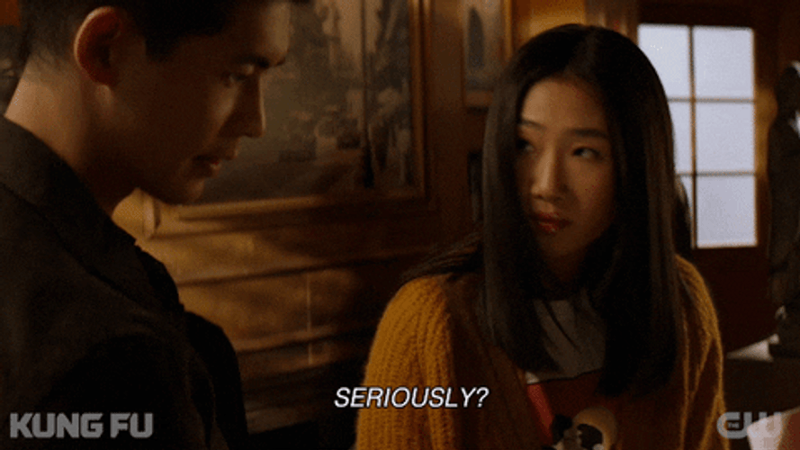 Seriously Surprised Olivia Liang Kung Fu Tv Series GIF