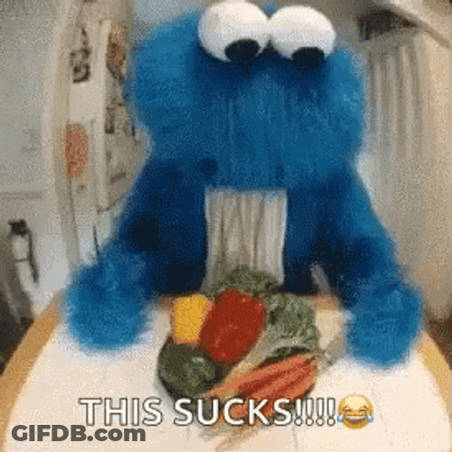 Sesame Steet Cookie Monster This Sucks GIF