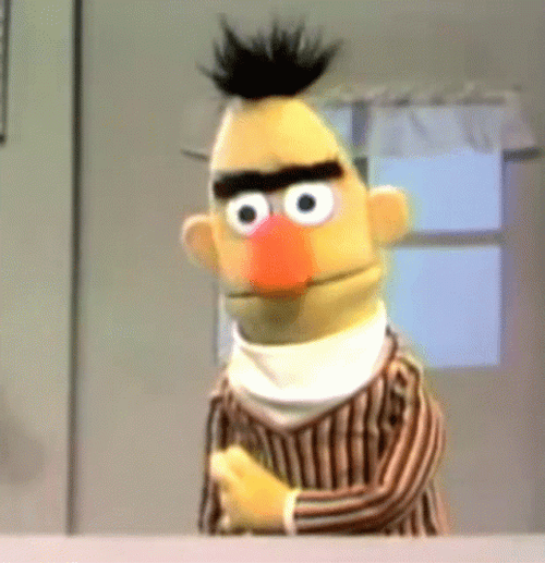 Sesame Street Bert Faint GIF