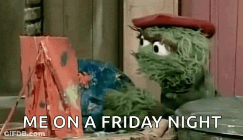 Sesame Street Character Saying Fuck Joe Biden On Trash Can GIF