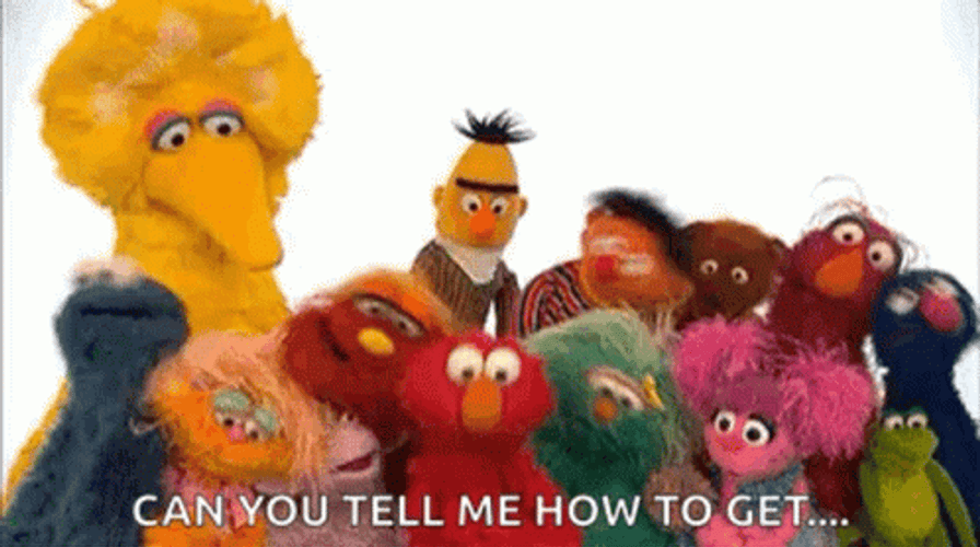 Sesame Street Characters Singing GIF