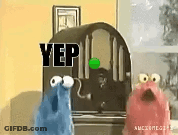 Sesame Street Characters Standing In Front Of Radio Saying Yep GIF