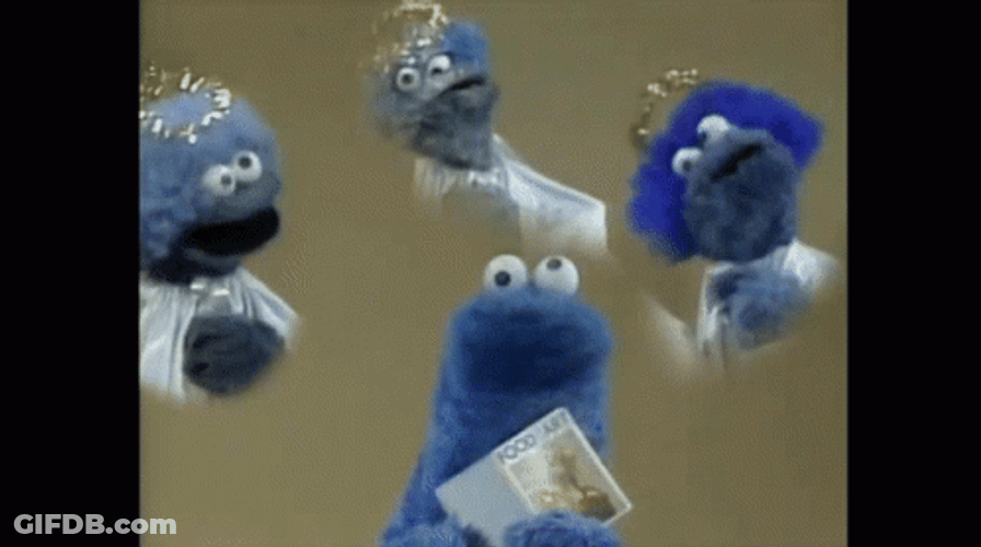 Sesame Street Cookie Monster Angels GIF