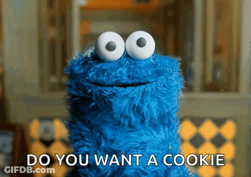 Sesame Street Cookie Monster Asking If You Want A Cookie GIF