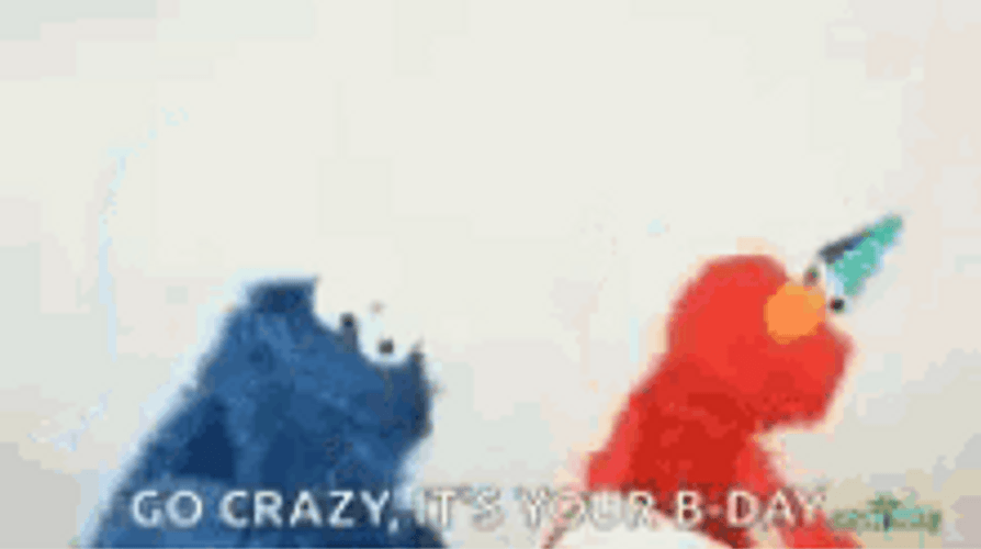 Sesame Street Elmo Cookie Monster Its Your Birthday GIF